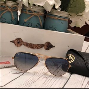 Ray Bans- polarized, blue gradient lens